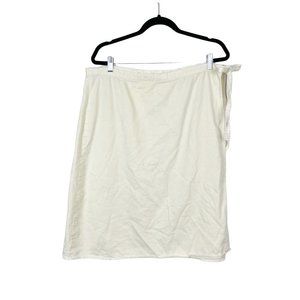 J. Crew Woman's Sz L Cream Neutral Colored True Wrap Skirt‎ High Rise Summer